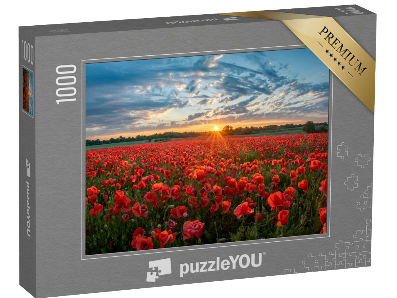 puzzle 1000 dílků „Červené makové pole“