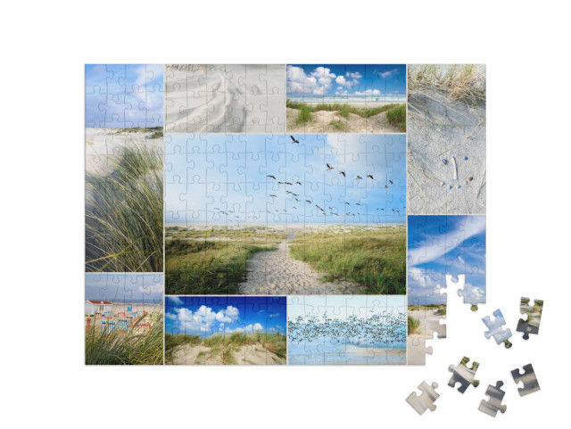 puzzle 200 dílků „Koláž dojmů z Langeoogu, Německo“