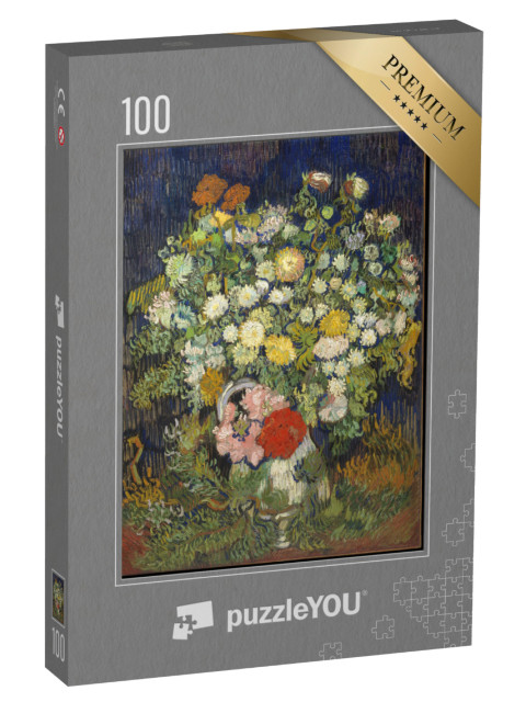 puzzle 100 dílků „Vincent van Gogh - Kytice květin ve váze“