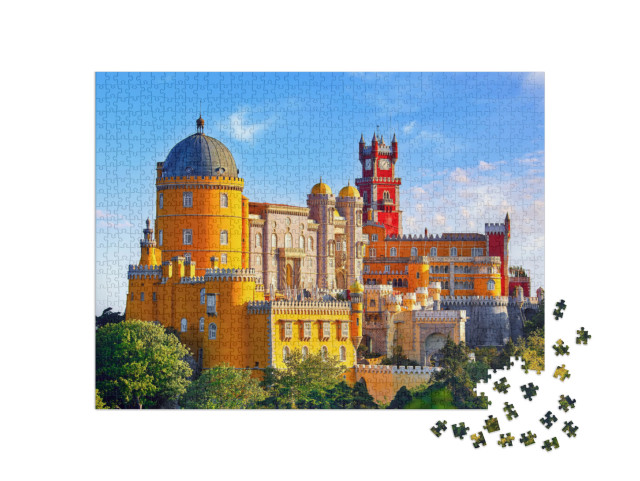puzzle 1000 dílků „Palácio Nacional da Pena v Sintře, Portugalsko“