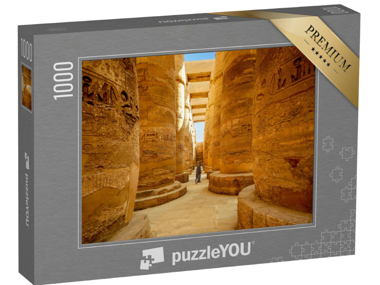 puzzle 1000 dílků „Egyptská chrámová stráž v komplexu Karnak, Luxor, Egypt“