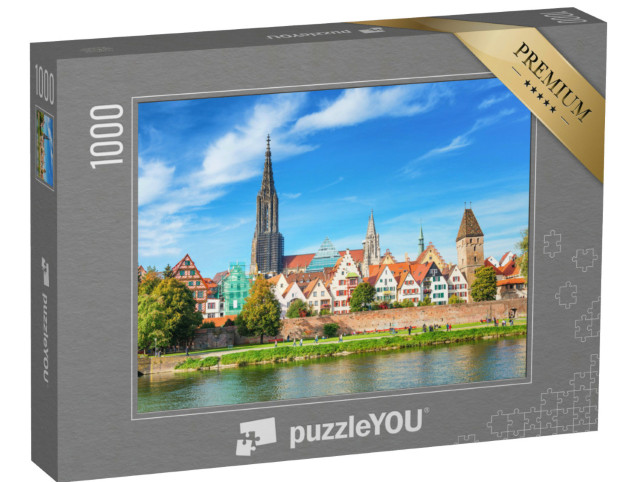 puzzle 1000 dílků „Panorama města Ulm, Německo“