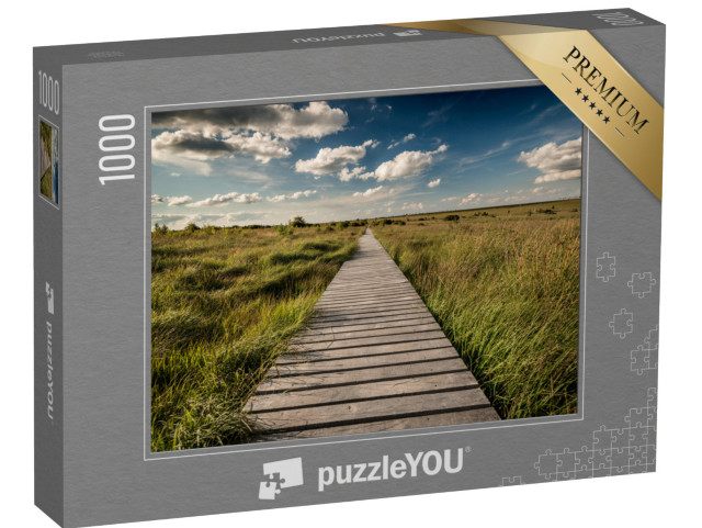 puzzle 1000 dílků „Široká krajina s cestou“