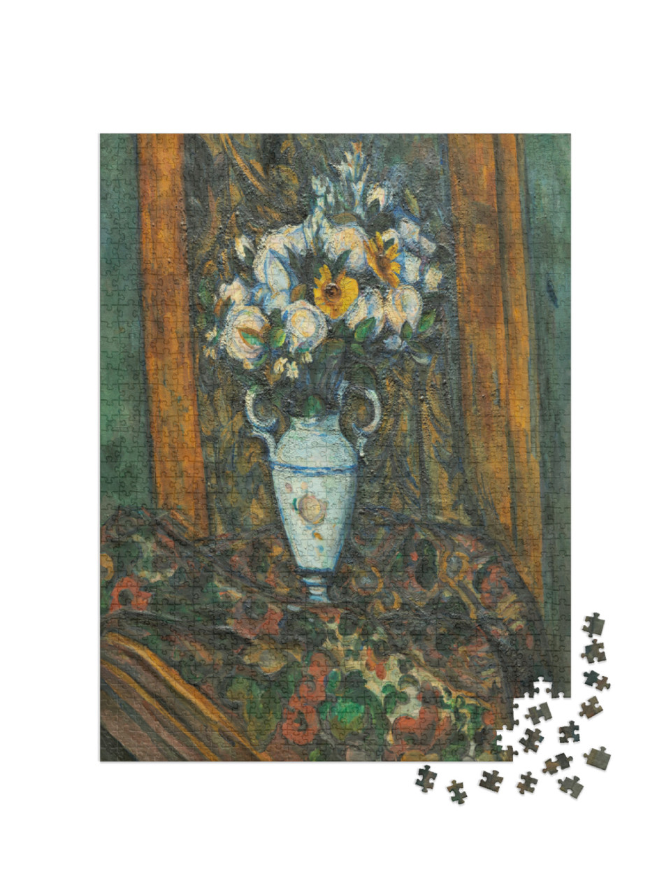 puzzle 1000 dílků „Paul Cézanne - Váza s květinami“