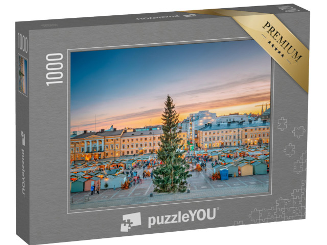 puzzle 1000 dílků „Vánoční trh na Senátním náměstí, Helsinky, Finsko“