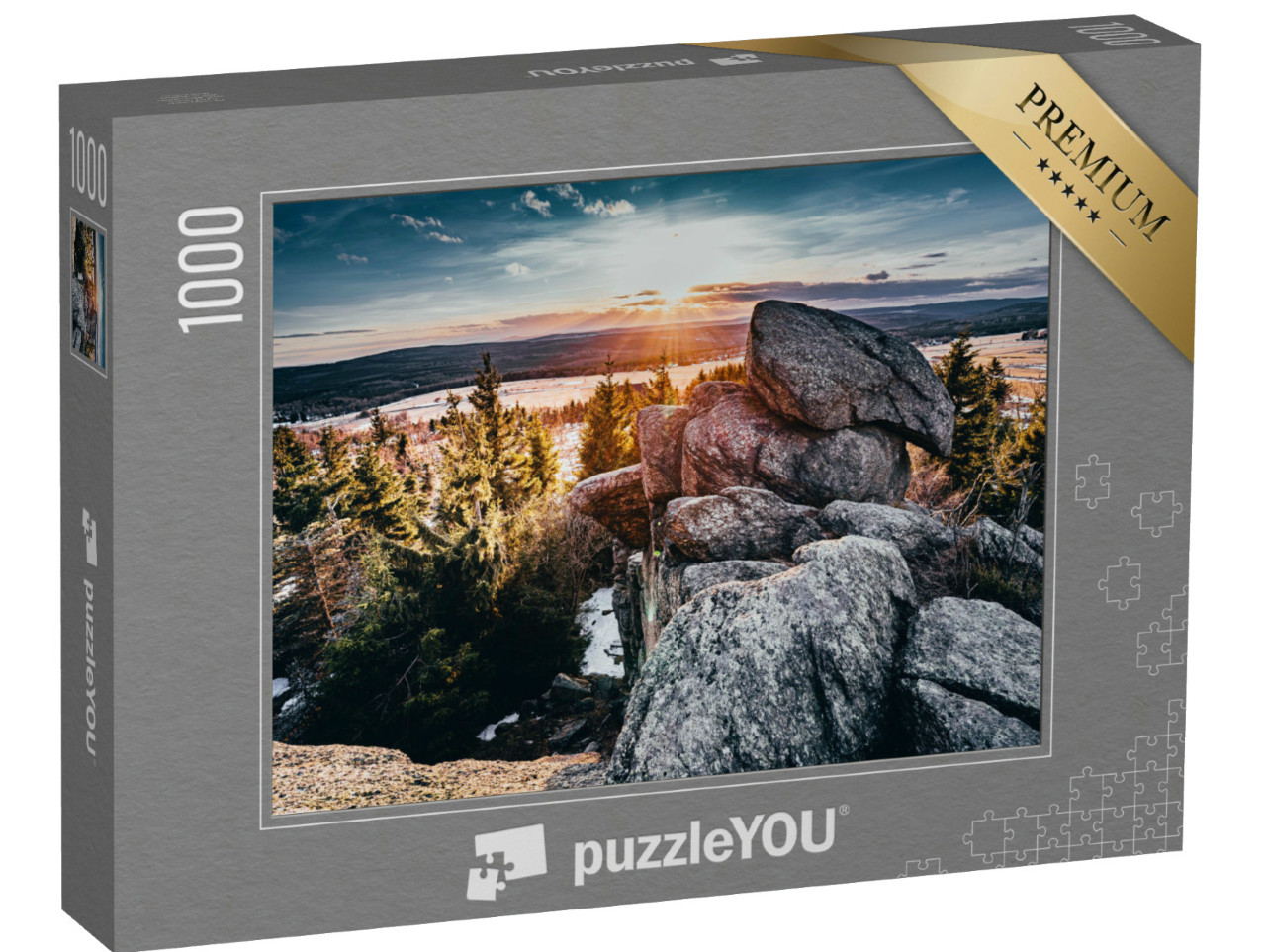 puzzle 1000 dílků „Vyhlídka z Eduardovy skály v Krušných horách, Česká republika“
