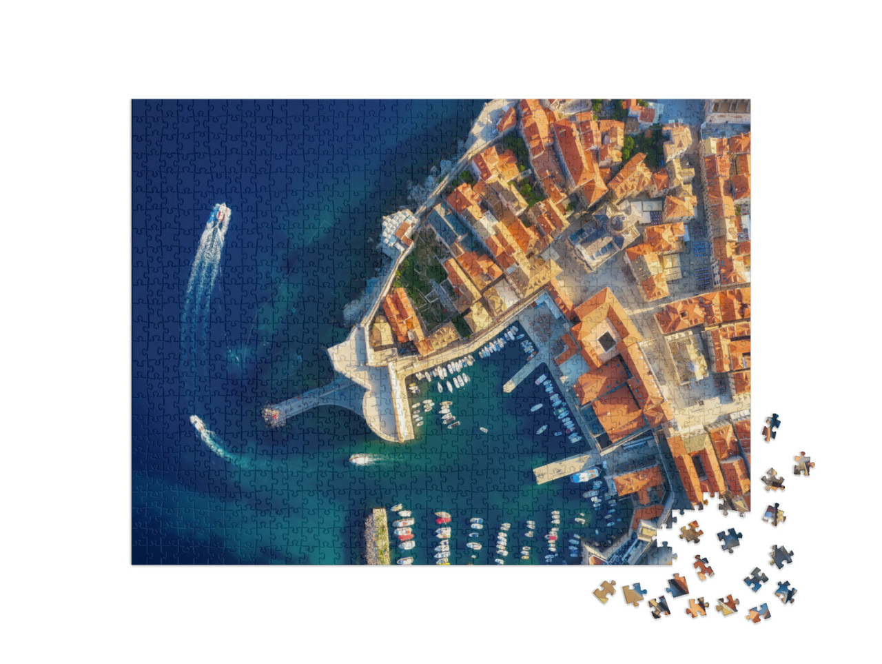 puzzle 1000 dílků „Letecký pohled na Dubrovník, Chorvatsko“