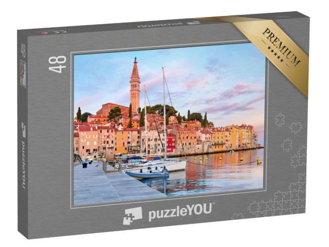 puzzle 48 dílků „Středověké město Rovinj na Jadranu, Chorvatsko“