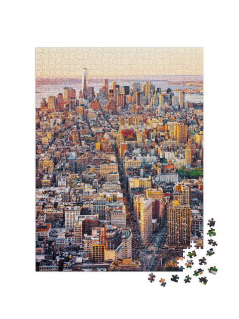 puzzle 1000 dílků „Letecký pohled na New York“