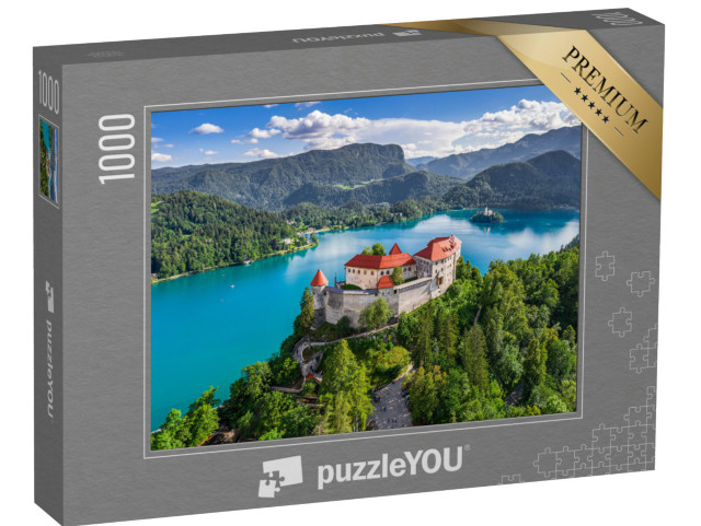 puzzle 1000 dílků „Bledský hrad a Bledské jezero, Slovinsko“