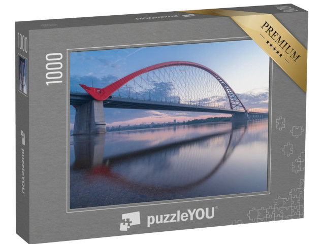 puzzle 1000 dílků „Bugrinský most přes řeku Ob, Novosibirsk, Rusko“