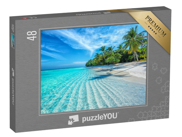 puzzle 48 dílků „Tropická pláž na Maledivách“