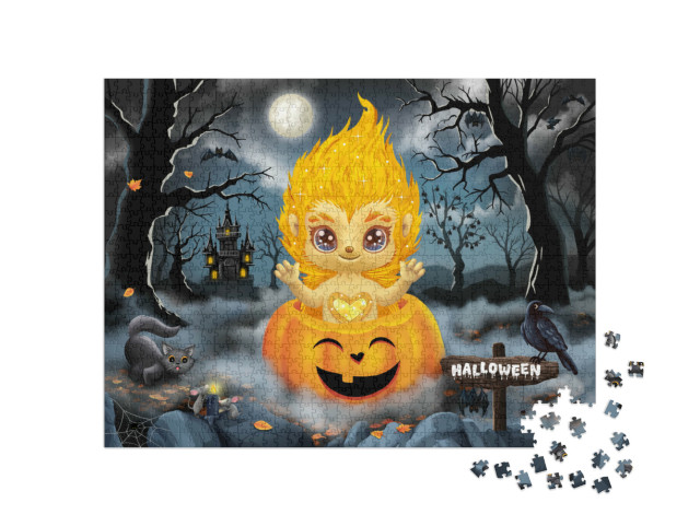 puzzle 1000 dílků „GOLDY: Halloween“