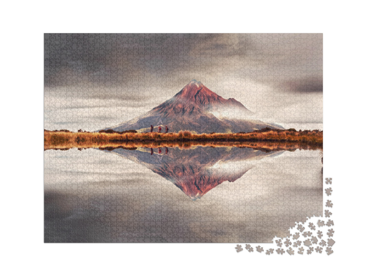 puzzle 2000 dílků „Mount Taranaki, Nový Zéland“