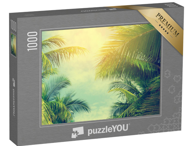 puzzle 1000 dílků „Palmy pod modrou oblohou“