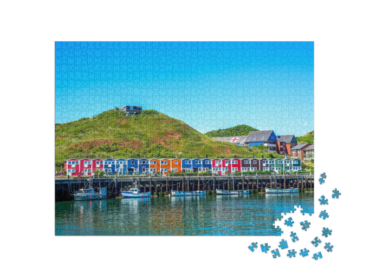 puzzle 1000 dílků „Humří boudy na Helgolandu“