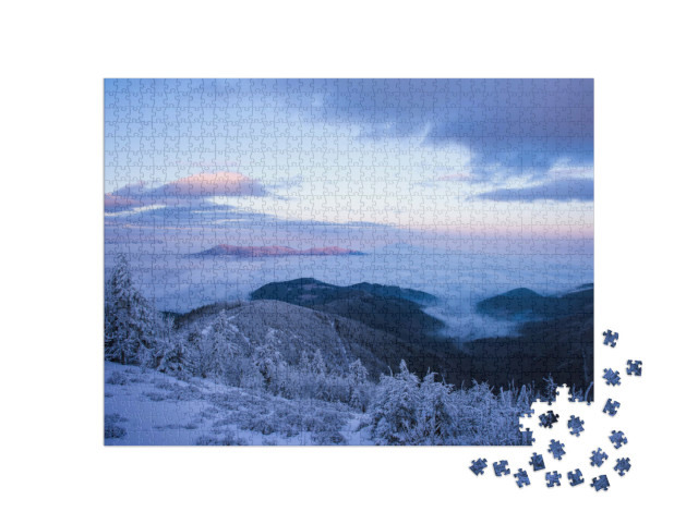 puzzle 1000 dílků „Východ slunce Lysá hora, Beskydy, Česká republika“