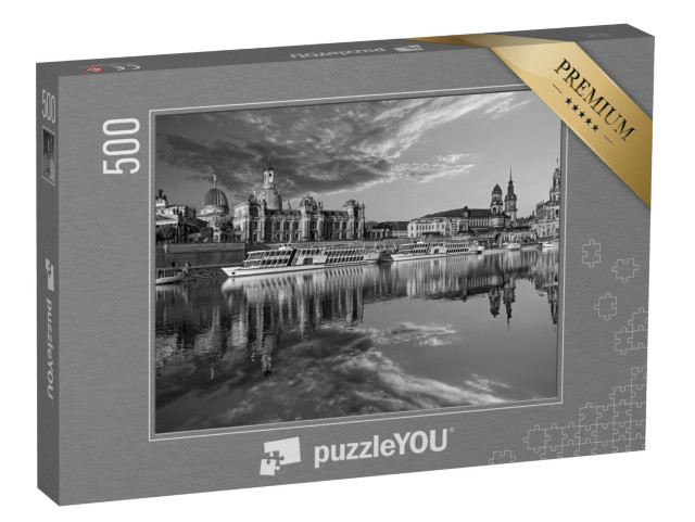 puzzle 500 dílků „Panorama Drážďan na Labi a Augustově mostě“