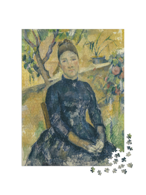 puzzle 1000 dílků „Paul Cézanne - Madame Cézanne na konzervatoři“