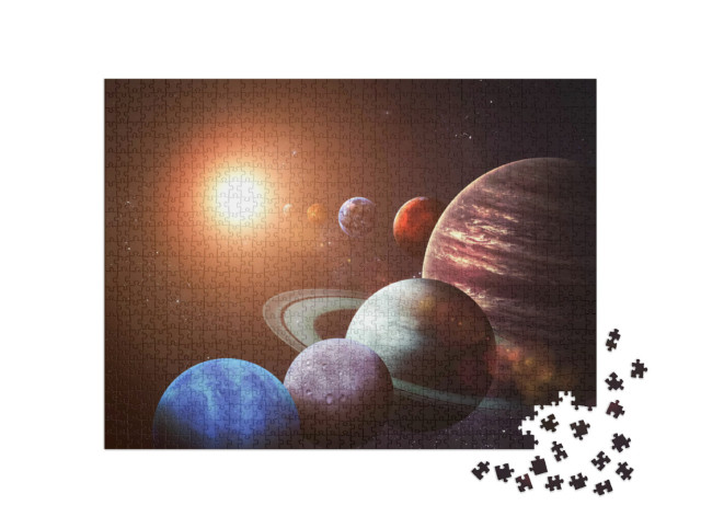 puzzle 1000 dílků „Sluneční soustava a planety“
