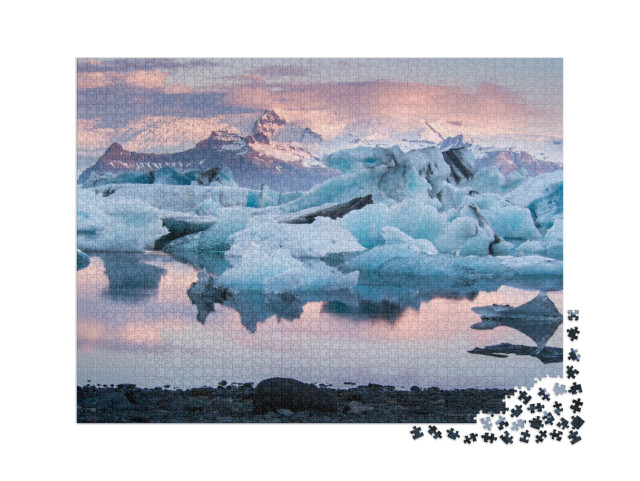 puzzle 2000 dílků „Ledovcová laguna Jokulsarlon, Island“