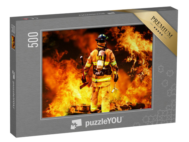 puzzle 500 dílků „Hasič v ohni“