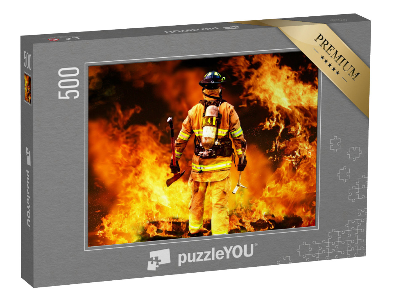 puzzle 500 dílků „Hasič v ohni“