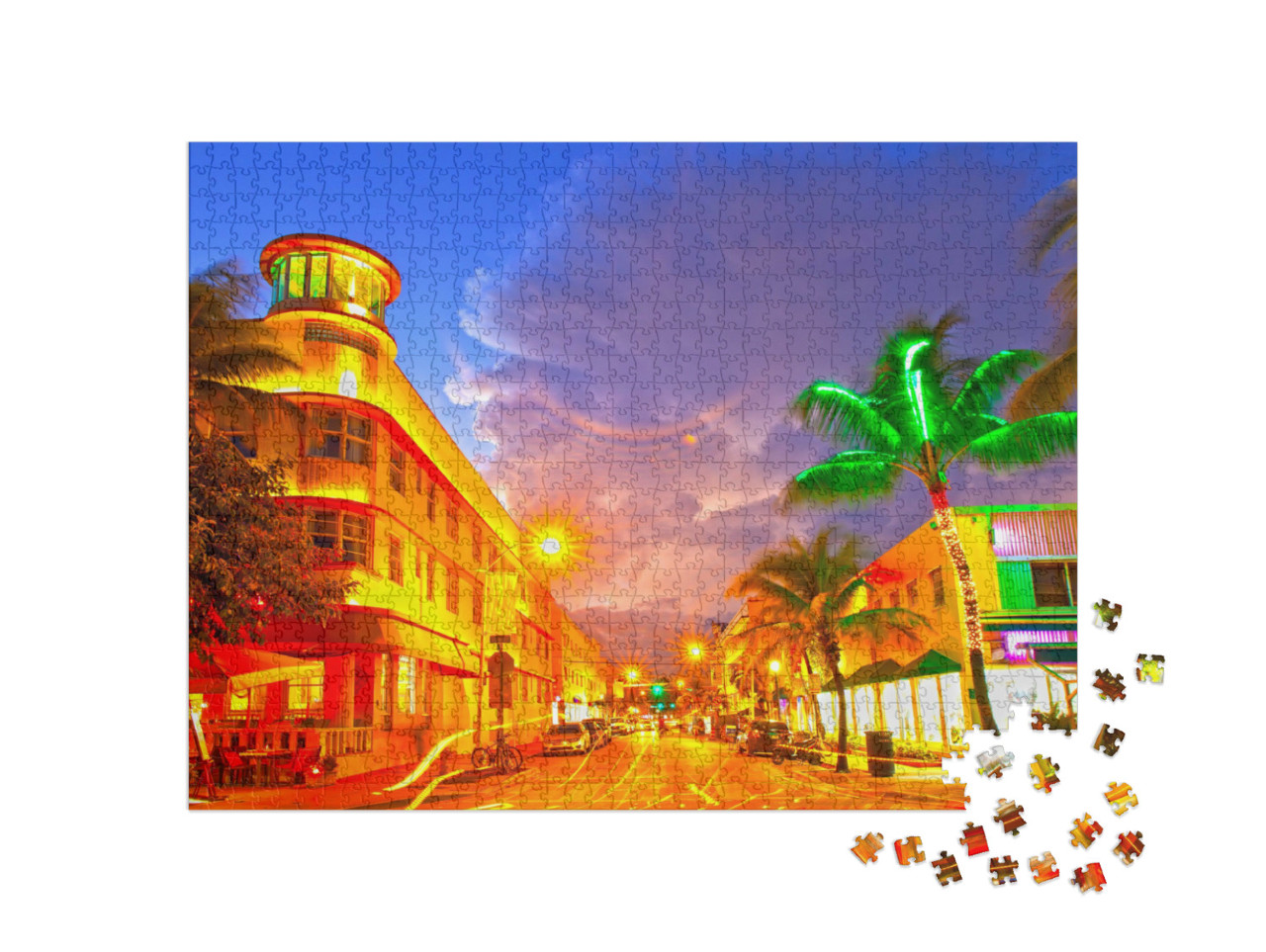 puzzle 1000 dílků „Ocean Drive v Miami Beach, Florida“