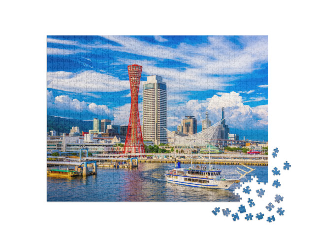 puzzle 1000 dílků „Panorama a přístav Kóbe, Japonsko“