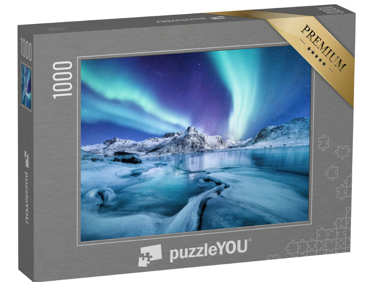 puzzle 1000 dílků „Polární záře nad Lofoty, Norsko“