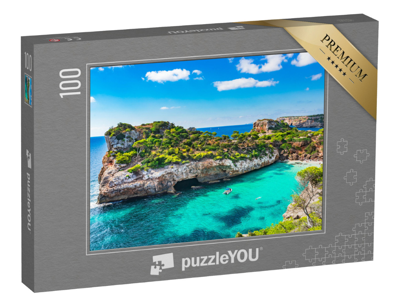 puzzle 100 dílků „Pláž Mallorca, Španělsko, Středozemní moře“