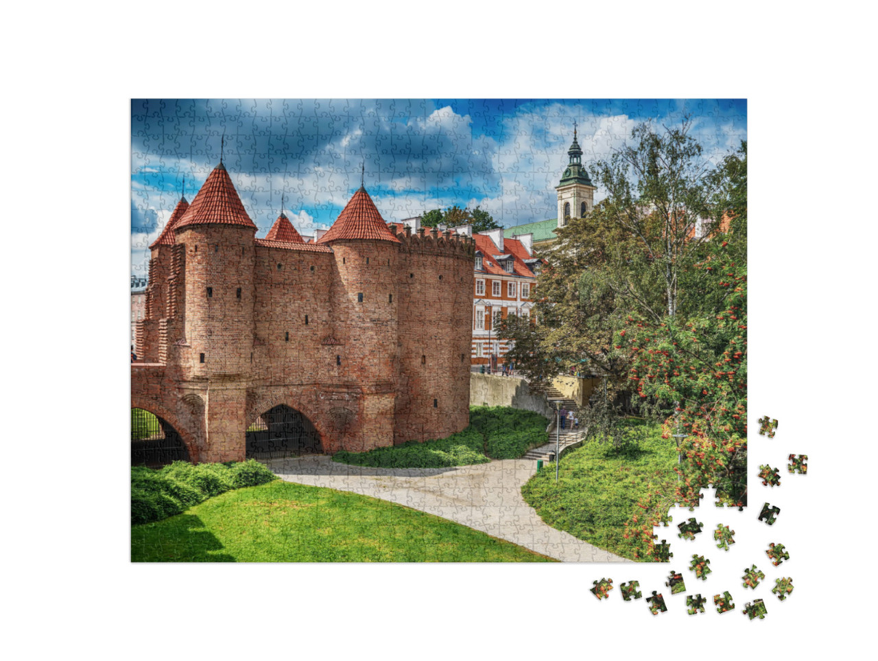 puzzle 1000 dílků „Varšavský barbakán, Polsko“