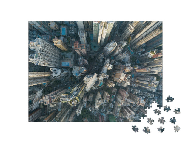 puzzle 500 dílků „Hongkongské mrakodrapy“