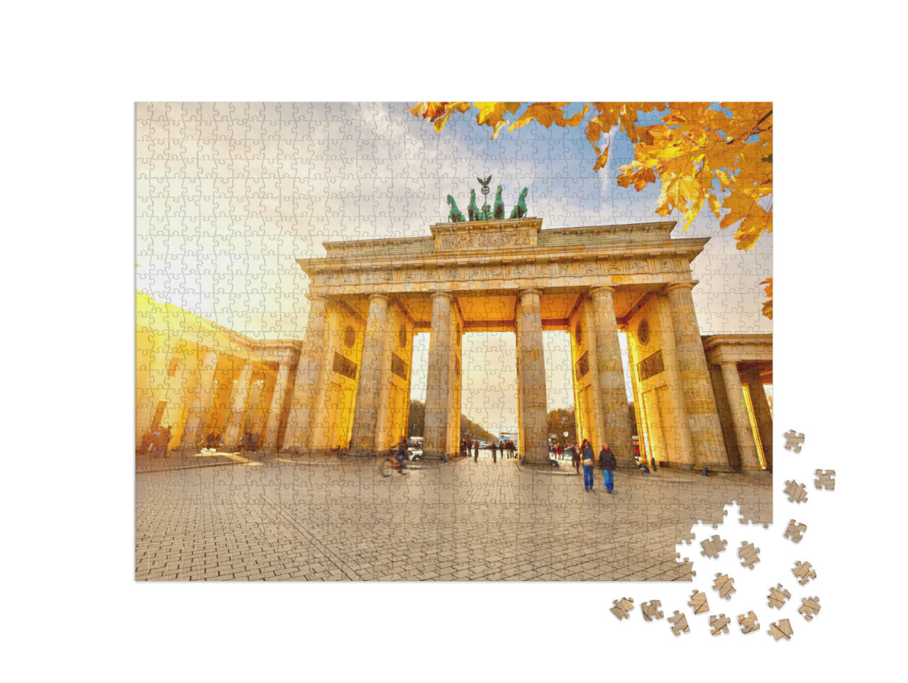 puzzle 1000 dílků „Braniborská brána při západu slunce, Berlín“