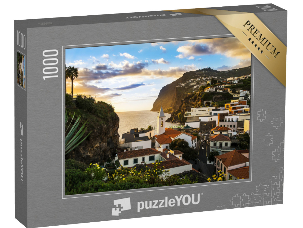 puzzle 1000 dílků „Camara de Lobos, malý přístav na ostrově Madeira“