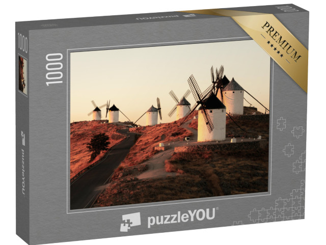 puzzle 1000 dílků „Větrné mlýny v Consuegře, Kastilie-La Mancha, Španělsko“