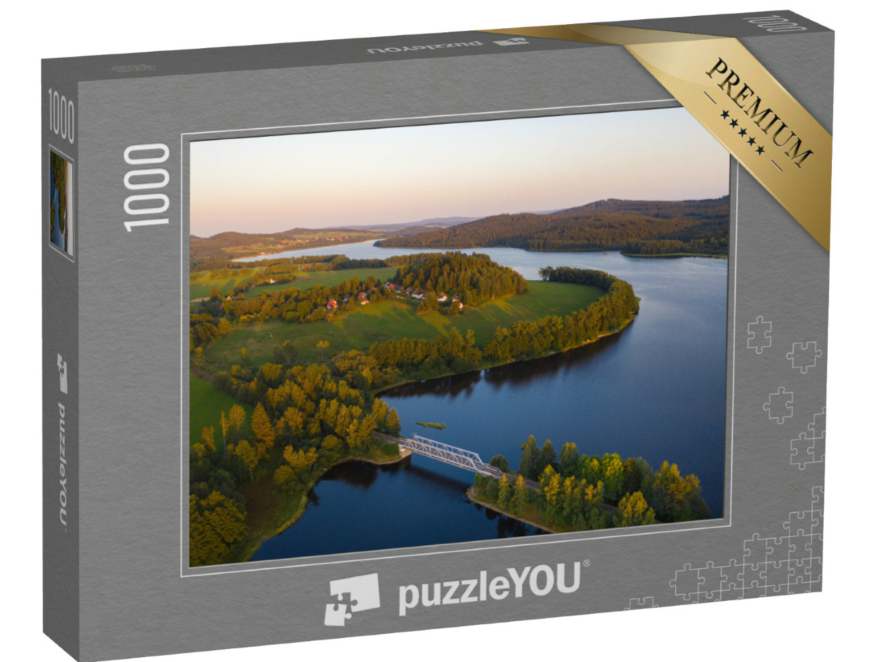 puzzle 1000 dílků „Vodní nádrž Lipno, Šumava, Česká republika“