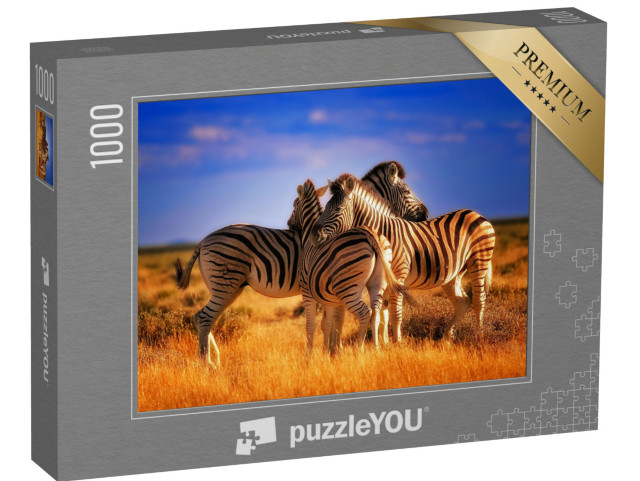 puzzle 1000 dílků „Tři zebry si dávají přestávku“