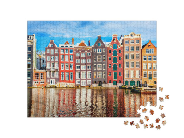 puzzle 1000 dílků „Taneční domy v Amsterdamu“