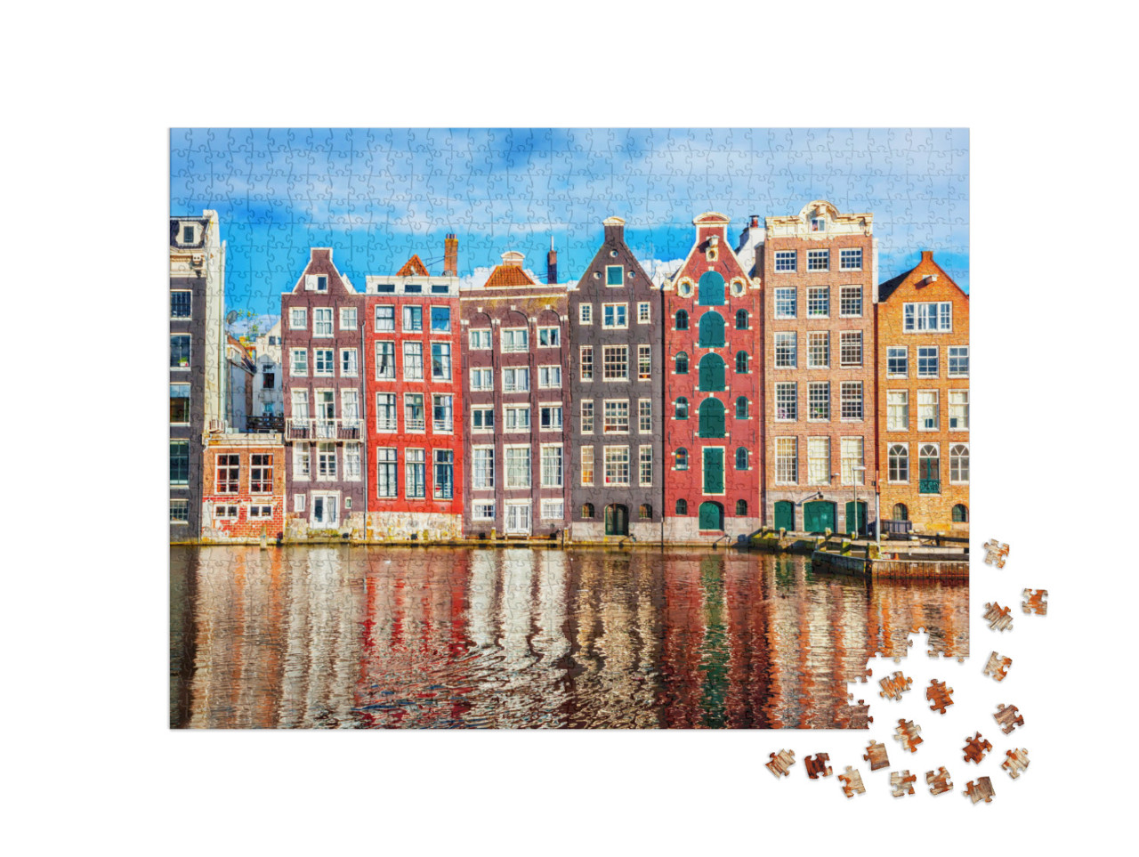 puzzle 1000 dílků „Taneční domy v Amsterdamu“