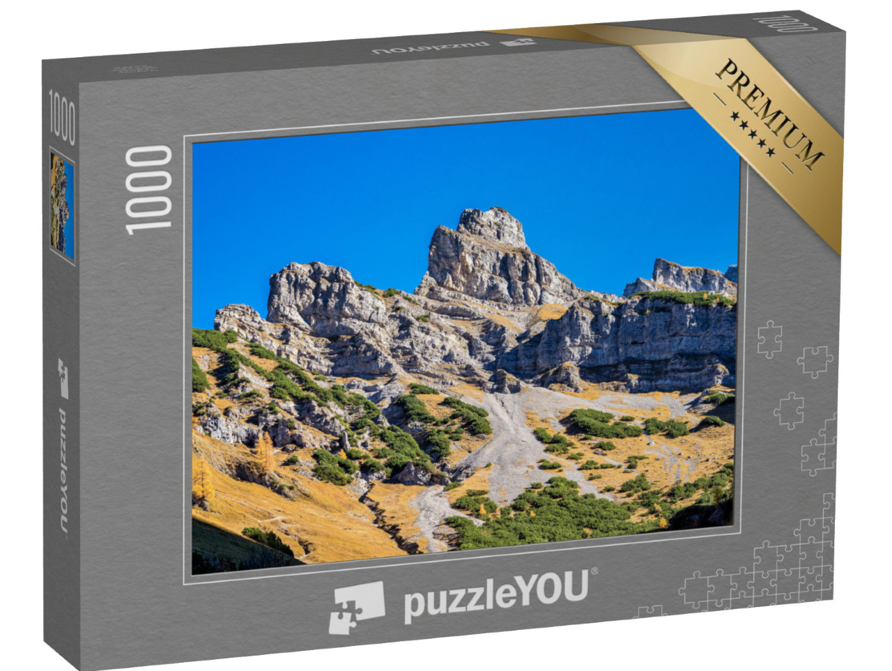 puzzle 1000 dílků „Javory u Ahornboden, Karwendelgebirge, Tyrolsko, Rakousko“