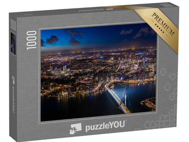 puzzle 1000 dílků „Noční Rotterdam“