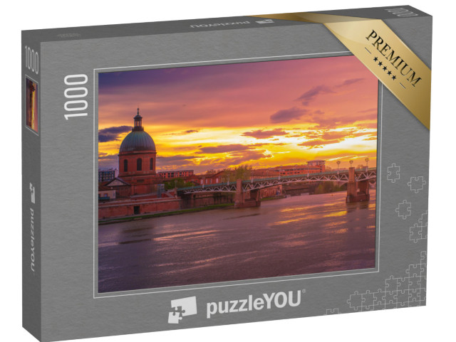 puzzle 1000 dílků „Dóm za soumraku v Toulouse, Francie“