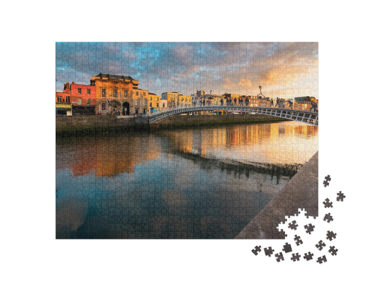 puzzle 1000 dílků „Ha'Penny Bridge, Dublin, Irsko“