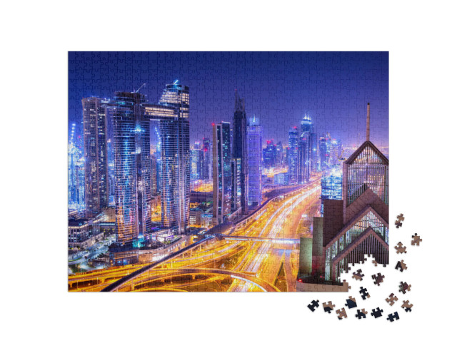 puzzle 1000 dílků „Centrum Dubaje v noci“