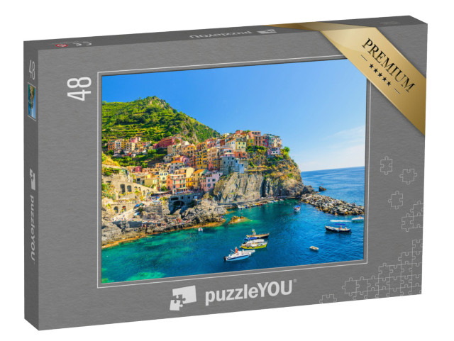 puzzle 48 dílků „Manarola tradiční typická italská vesnice v národním parku Cinque Terre“