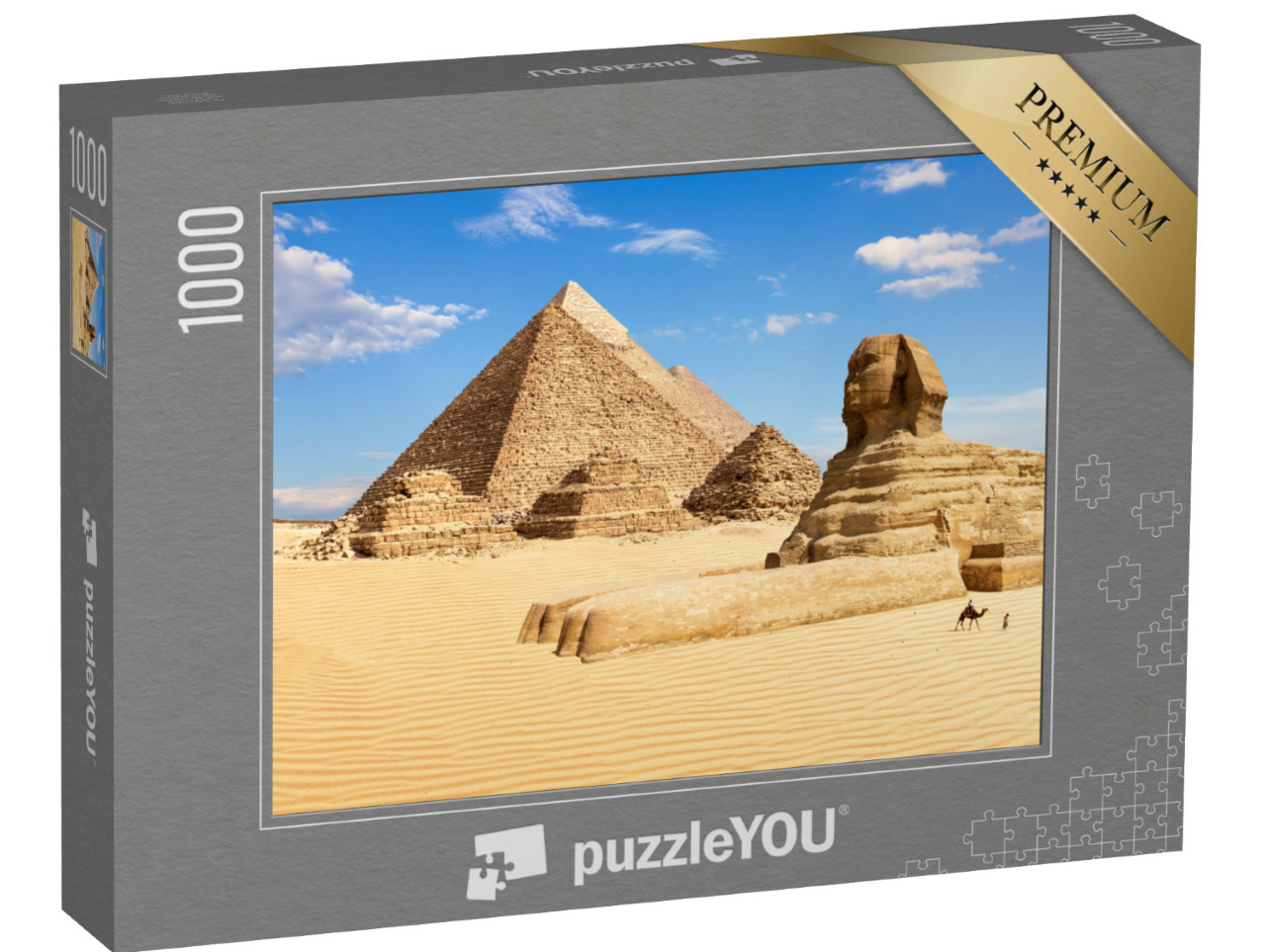 puzzle 1000 dílků „Pyramidy v Gíze a Sfinga, Egypt“