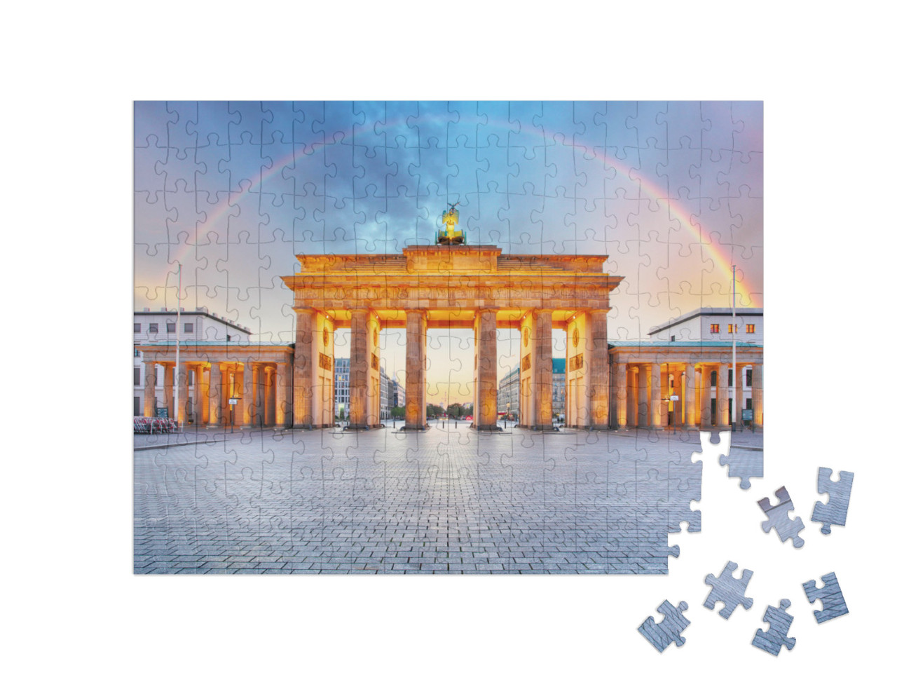 puzzle 200 dílků „Braniborská brána s duhou“