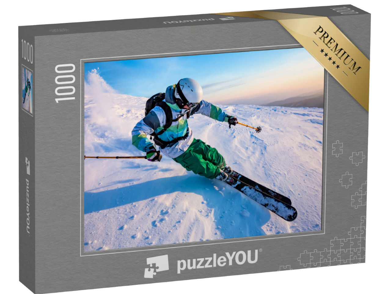 puzzle 1000 dílků „Sjezdové lyžování“