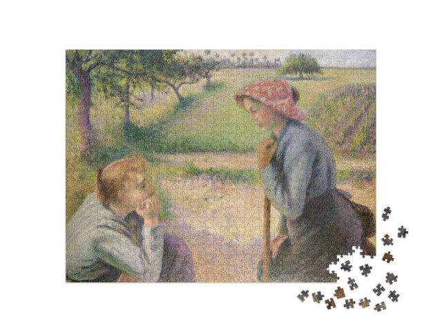 puzzle 1000 dílků „Camille Pissarro - Dvě mladé venkovanky“